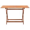5 Piece Folding Patio Dining Set Solid Eucalyptus Wood