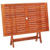 5 Piece Folding Patio Dining Set Solid Eucalyptus Wood