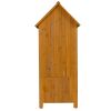 30.3'L X 21.3'W X 70.5'H Outdoor Storage Cabinet Tool Shed Wooden Garden Shed Natural