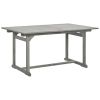 Patio Dining Table (59.1"-78.7")x39.4"x29.5" Solid Acacia Wood