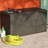 Patio Storage Box Brown 47.2"x22"x24.8" PP Rattan