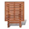 Bistro Table 18.1"x18.1"x18.5" Solid Acacia Wood