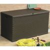 Patio Storage Box Brown 47.2"x22"x24.8" PP Rattan