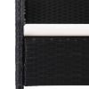 Patio Chair 2 pcs Poly Rattan Black