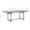 Patio Dining Table (59.1"-78.7")x39.4"x29.5" Solid Acacia Wood