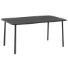 7 Piece Patio Dining Set Steel Dark Gray