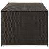 Patio Storage Box Poly Rattan 70.8"x35.4"x29.5" Brown