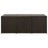 Patio Storage Box Poly Rattan 70.8"x35.4"x29.5" Brown