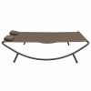 Patio Lounge Bed Fabric Brown