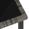 Patio Dining Table Gray 55.1"x27.6"x28.7" Poly Rattan