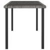 Patio Dining Table Gray 70.9"x27.6"x28.7" Poly Rattan
