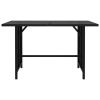 10 Piece Patio Lounge Set with Cushions Poly Rattan Black