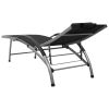 Sun Lounger Textilene and Aluminum Black