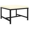 3 Piece Patio Sofa Set with Cushions Black Poly Rattan