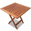 Bistro Table 18.1"x18.1"x18.5" Solid Acacia Wood