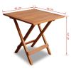 Bistro Table 18.1"x18.1"x18.5" Solid Acacia Wood