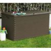 Patio Storage Box Brown 47.2"x22"x24.8" PP Rattan