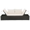 Patio Bed Black 76.8"x23.6" Poly Rattan