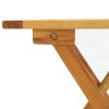 Patio Deck Chair with Table Solid Wood Acacia and Textilene