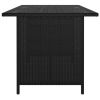 10 Piece Patio Lounge Set with Cushions Poly Rattan Black