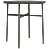 Tea Table Gray 17.7" Poly Rattan
