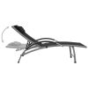 Sun Lounger Textilene and Aluminum Black