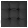 10 Piece Patio Lounge Set with Cushions White Solid Pinewood