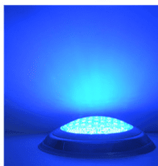 Led Stainless Steel Swimming Pool Light Wall Hanging Light Scene Light Round (Option: Blue-180mm  6W)