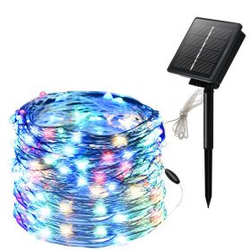 Decorative Outdoor Courtyard Colored Outdoor Christmas Copper Wire String Lights (Option: Four colors r-10M 100LED)