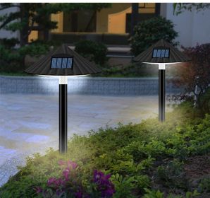 Solar Lawn Umbrella Lights Solar Plug Control Intelligent Road Lamps Outdoor Landscape Garden Decoration Mushroom Lights (Option: White light)