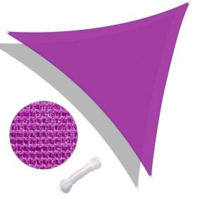 25' x 25' x 25' Triangle Sun Shade Sail/ Red Purple (Color: as Pic)