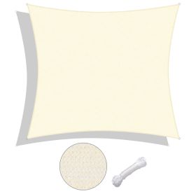 22'x23' Rectangle Sun Shade Sail/ Rice White (Color: as Pic)