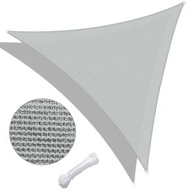 25' x 25' x 25' Triangle Sun Shade Sail/ Cload Gray (Color: as Pic)