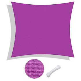 22'x23' Rectangle Sun Shade Sail/ Red Purple (Color: as Pic)