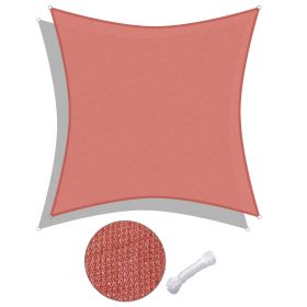 16'x16' Square Sun Shade Sail/Red (Color: as Pic)