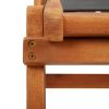 Sun Lounger Solid Acacia Wood and Textilene