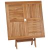Folding Patio Table 33.5"x33.5"x29.9" Solid Teak Wood