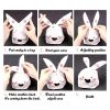 50pcs Easter Bunny Cellophane Treat Bags Candy Gift Wrap Bags Party Favors Supplies Rabbit Ear Bags