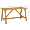 5 Piece Patio Dining Set Solid Acacia Wood