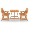 5 Piece Patio Dining Set Solid Acacia Wood