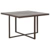 5 Piece Patio Dining Set with Cushions Poly Rattan Brown