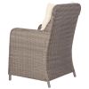 5 Piece Patio Dining Set Brown