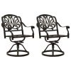 3 Piece Bistro Set Cast Aluminum Bronze