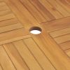 Folding Patio Table 33.5"x33.5"x29.9" Solid Teak Wood