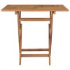 Folding Patio Table 33.5"x33.5"x29.9" Solid Teak Wood