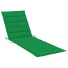 Sun Lounger with Cushion Solid Acacia Wood and Galvanized Steel