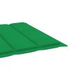 Sun Lounger with Cushion Solid Acacia Wood and Galvanized Steel