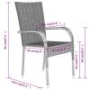 9 Piece Patio Dining Set Black