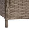 5 Piece Patio Dining Set Brown