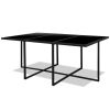 11 Piece Patio Dining Set with Cushions Poly Rattan Black